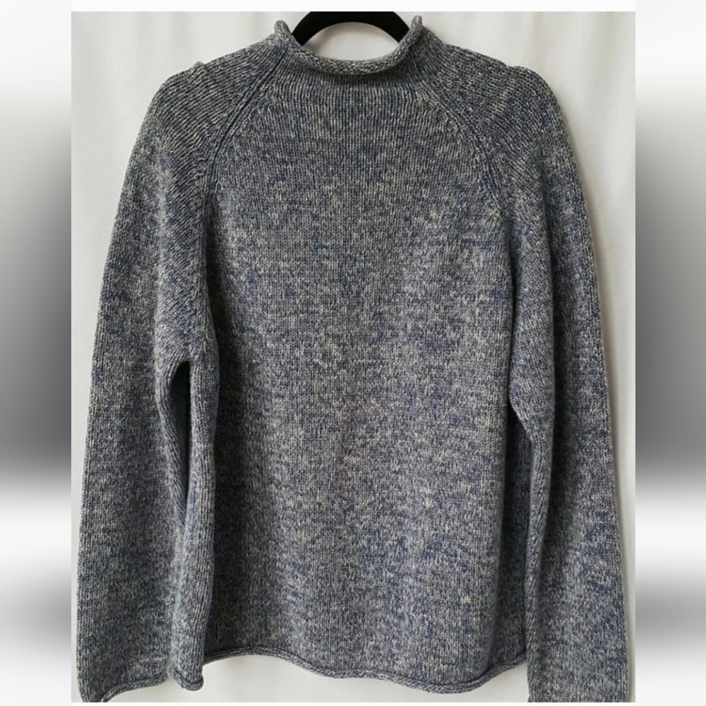 J. Crew roll neck 100% cotton L pullover sweater oversize